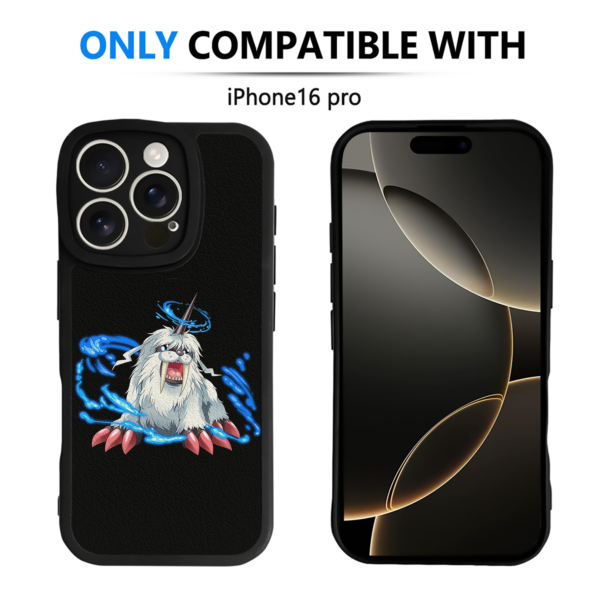 （画像用） Digimon デジタルモンスター/デジモン 【iPhone 16シリーズ対応】シリコンスマホケース（レザー調） 材質：シリコン